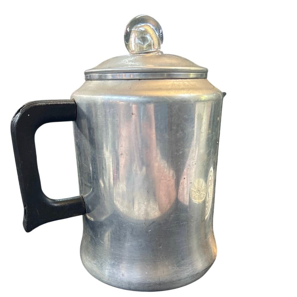 Vintage Aluminum Coffee Percolator by Worthmore c1950s